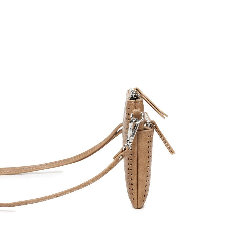 BLACK CAVIAR BAGS - MILLA CROSSBODY/CLUTCH - SAND