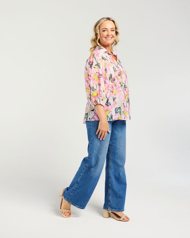 ZAFINA EMILY SHIRT - BLUSH BLOOM
