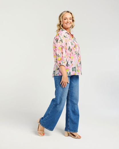 ZAFINA EMILY SHIRT - BLUSH BLOOM
