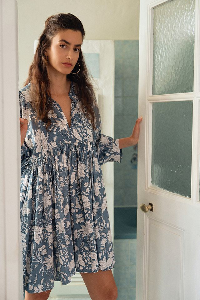 MOLLY BRACKEN WOVEN DRESS - BLUE DIVIYA