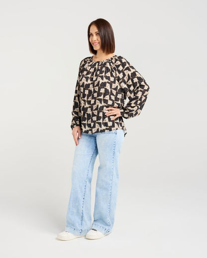 SEDUCE GLORIA TOP - GOLDEN GRID