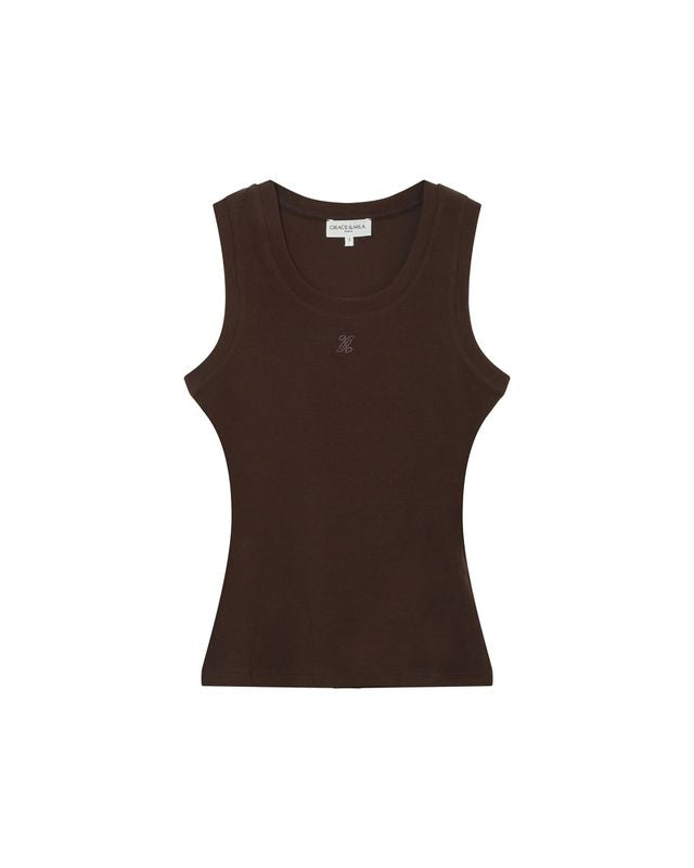 GRACE & MILA VALOU T-SHIRT - CHOCOLATE