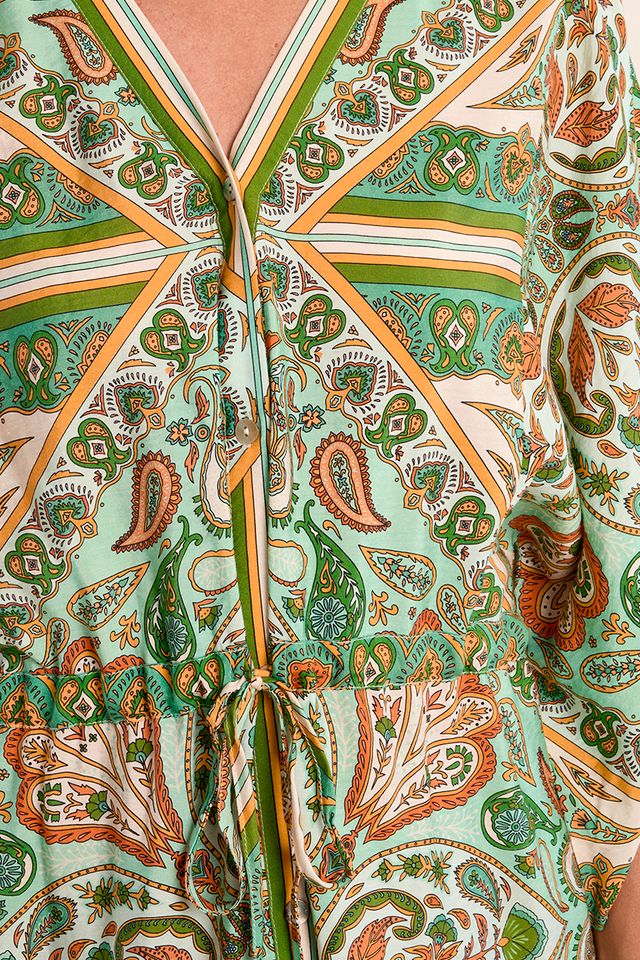 MOLLY BRACKEN WOVEN DRESS - GREEN INES