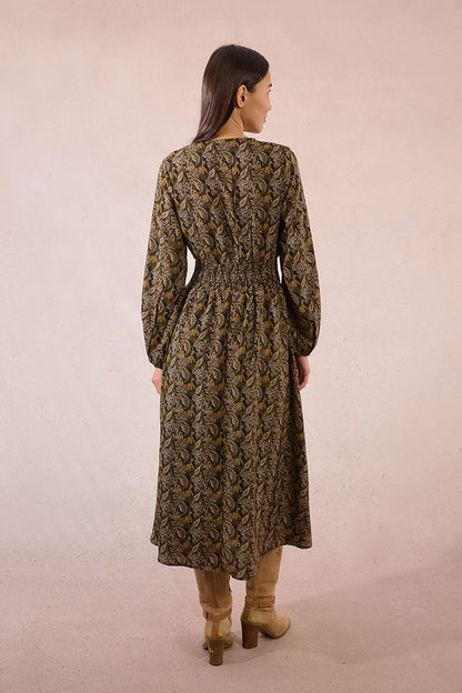 MOLLY BRACKEN WOVEN DRESS - KHAKI LEIA