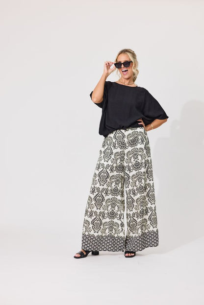 LEMON TREE DESIGN - INDIA PANTS - BLACK PERSIAN