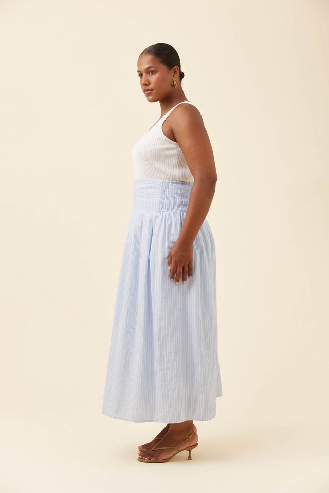 ISLE OF MINE LYNDELL MAXI SKIRT - LIGHT BLUE