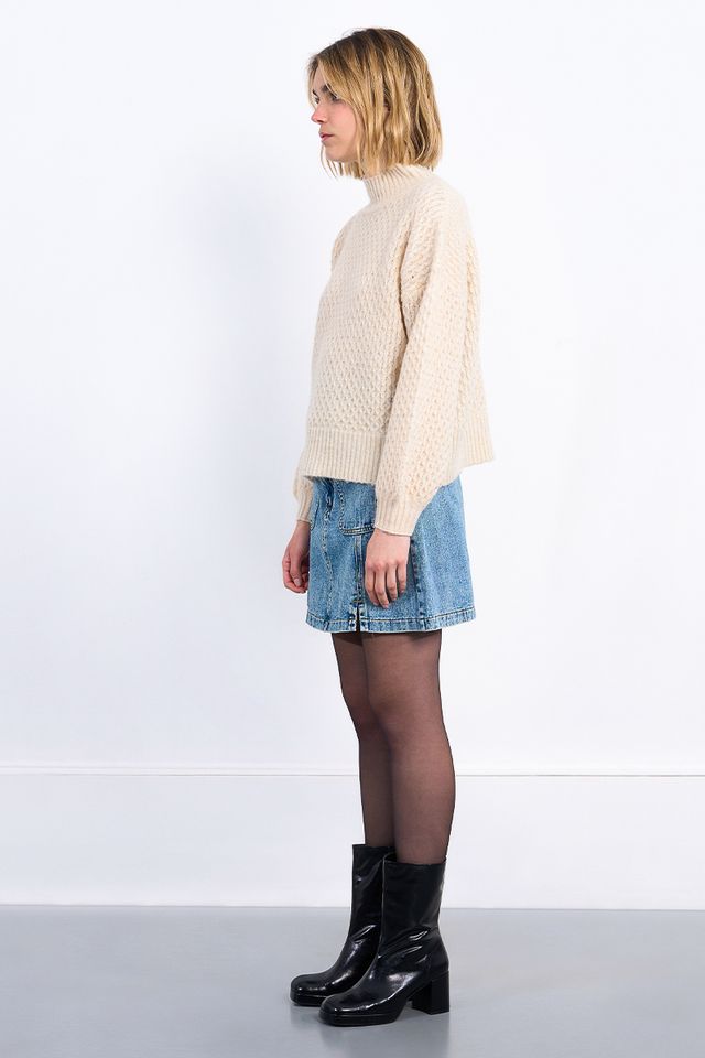 LILI SIDONIO KNITTED SWEATER - BEIGE