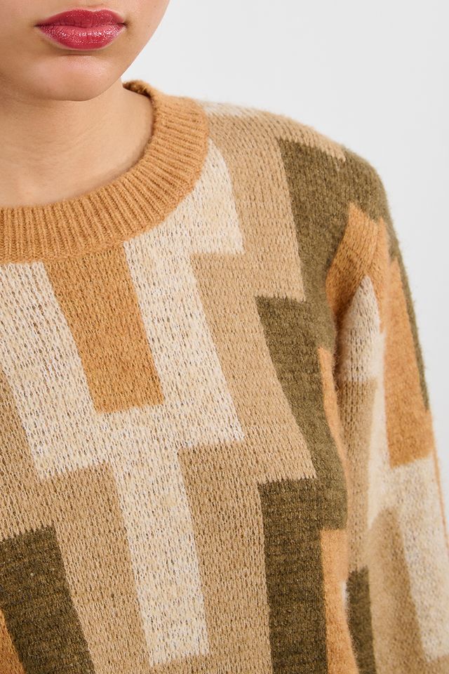 LILI SIDONIO KNITTED SWEATER - KHAKI