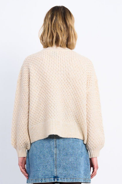 LILI SIDONIO KNITTED SWEATER - BEIGE