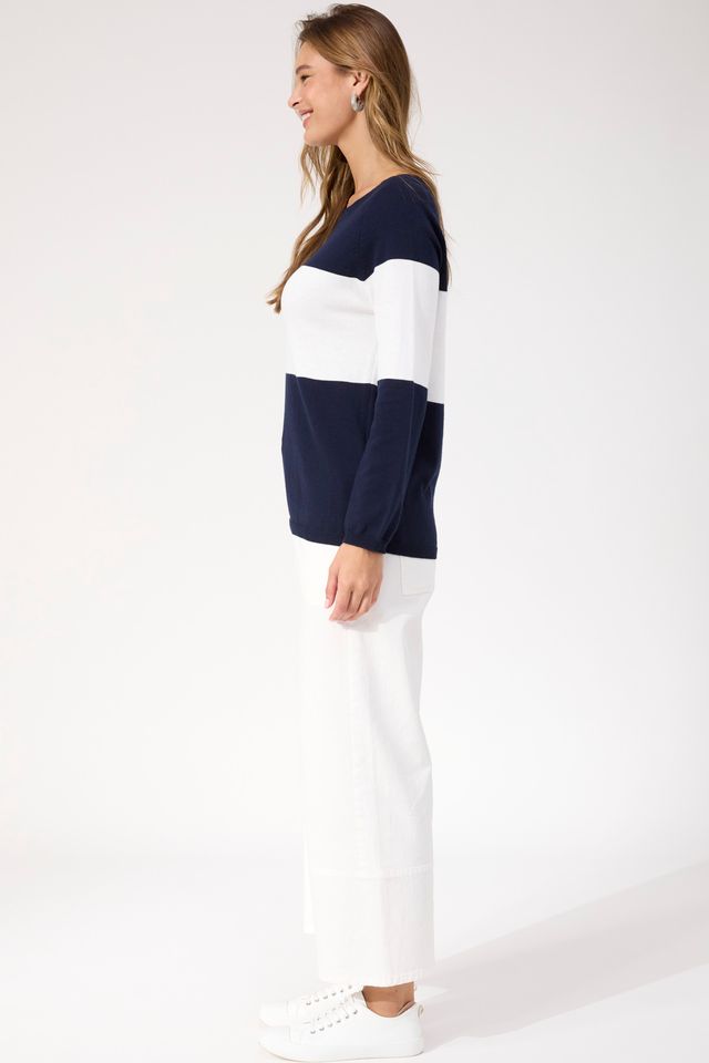 HAVEN SAVOIE STRIPE JUMPER - NAVY