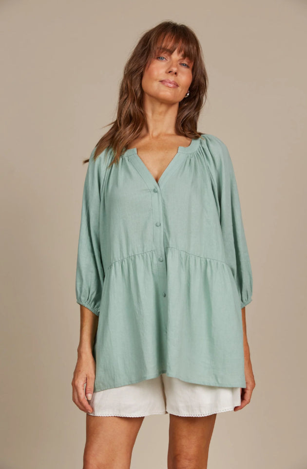 ISLE OF MINE AMELIE BUTTON TOP - SEAFOAM - 4527703