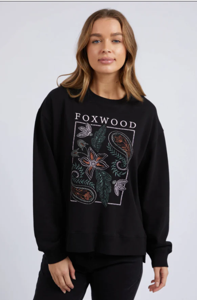 FOXWOOD PAISLEY CREW - BLACK - 5532018.BLK