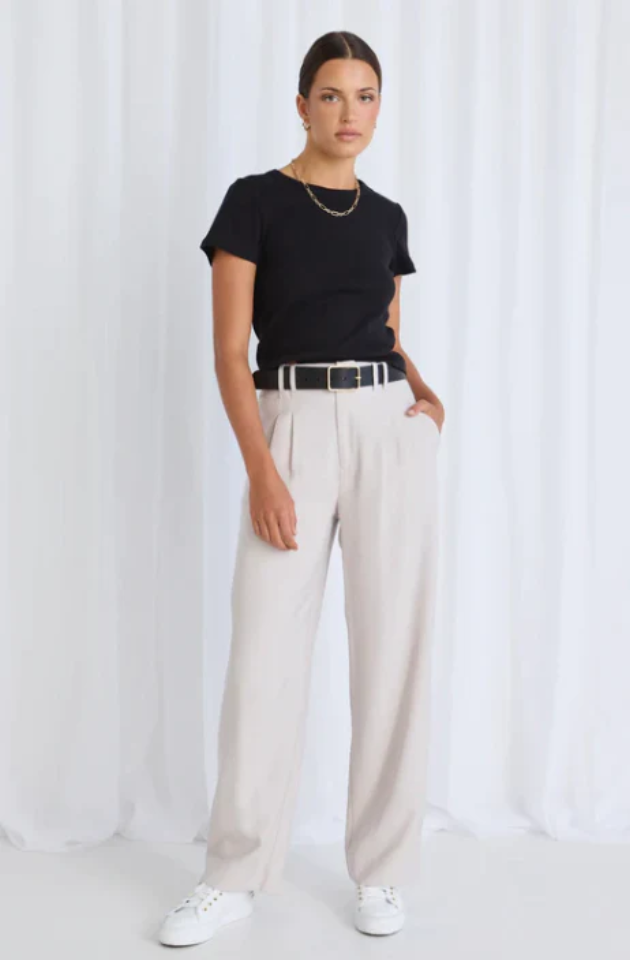AMONG THE BRAVE TENSION RELAXED PANT - STONE SOFT TOUCH
